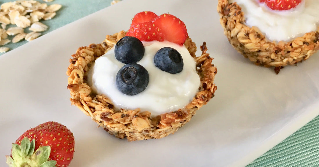 Coupes de granola au yogourt probiotique - La Boite à Grains