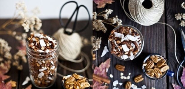 Buckwheat Granola with Pecans, Chocolate and Coconut