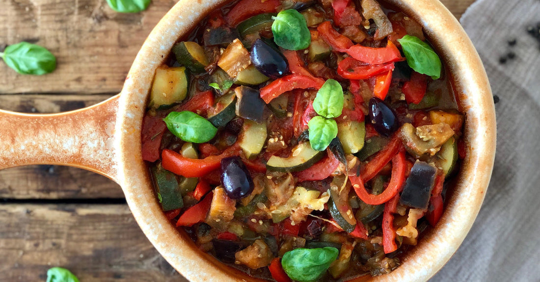 Ratatouille de légumes faible en FODMAP - La Boite à Grains