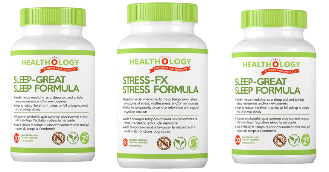 Recommandation de la semaine : Sleep Great & Stress FX de Healthology - La Boite à Grains