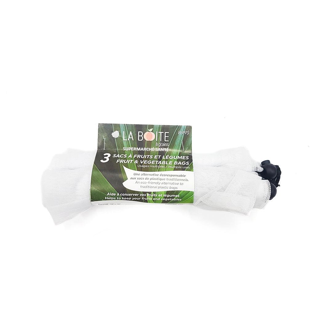 3 Sacs à Fruits et Légumes à Usages Multiples La Boite à Grains - La Boite à Grains