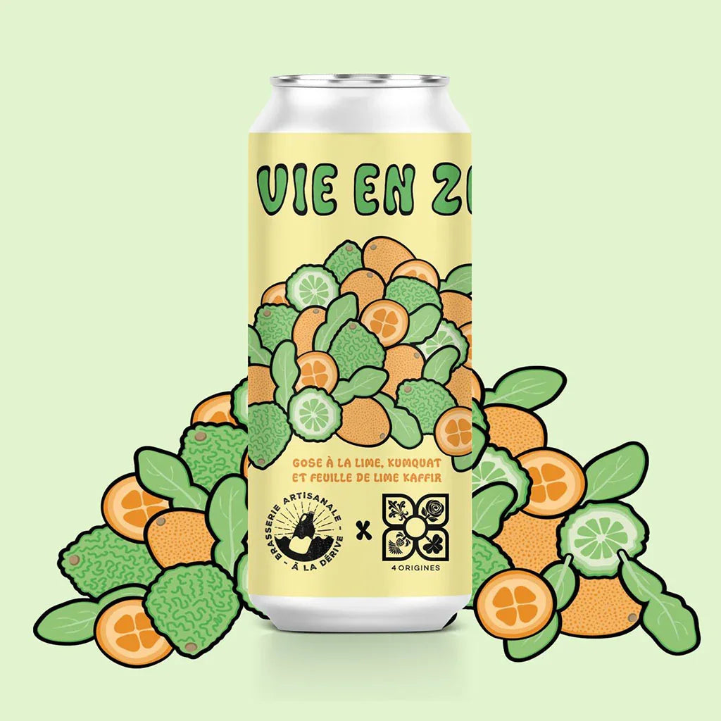 Adrift beer La Vie en Zeste gose lime kumquat lime kaffir - La Boite à Grains
