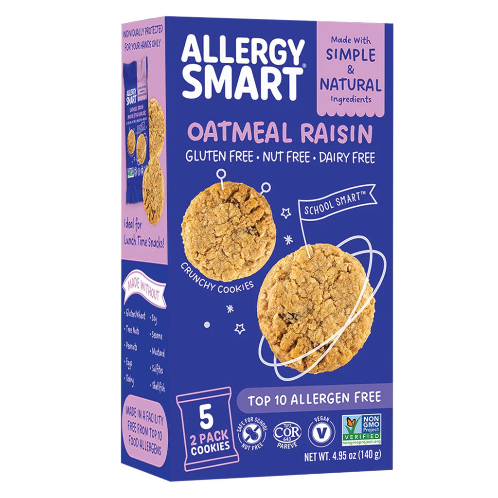 allergy smart biscuits croquants avoine et raisins 140 g - La Boite à Grains
