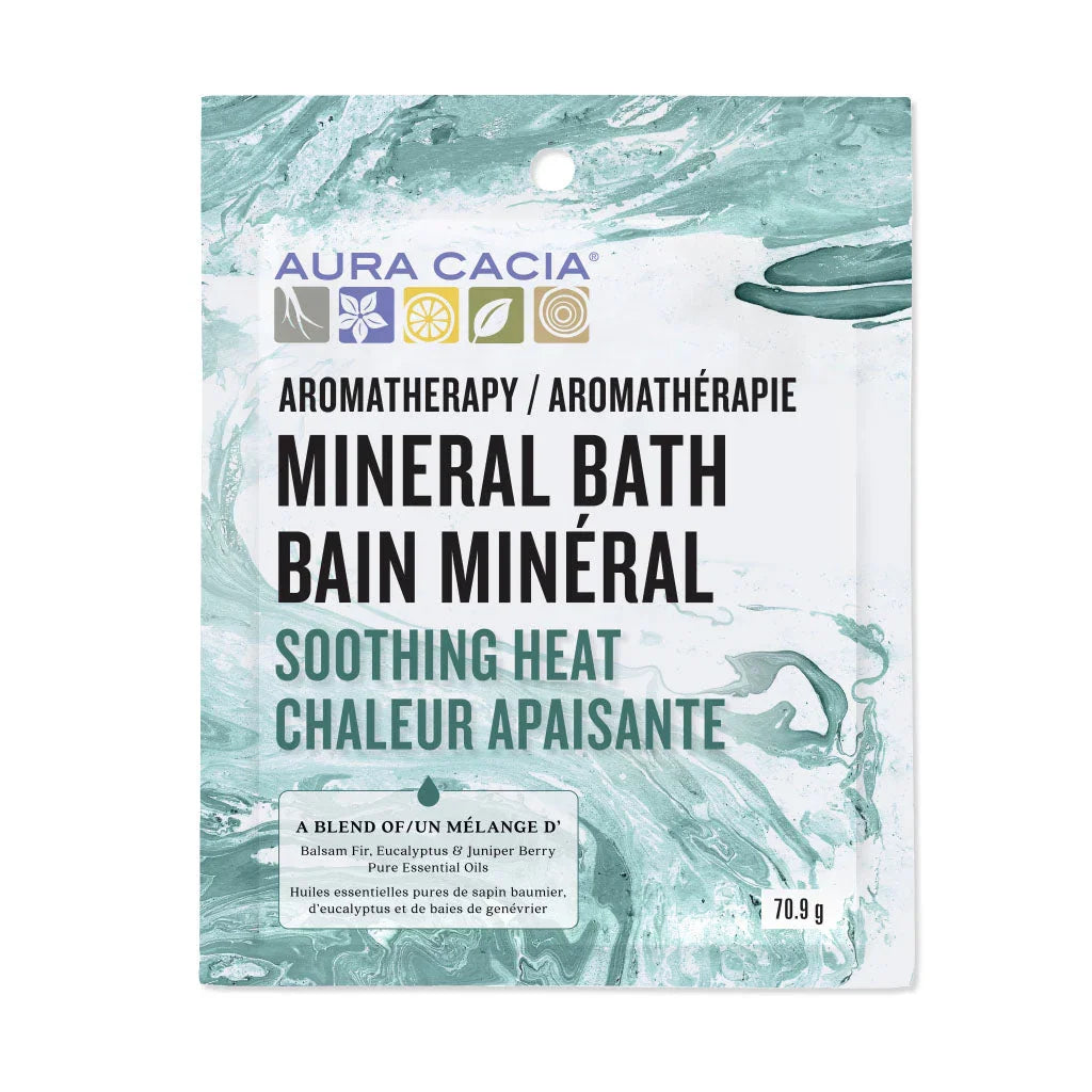 aura cacia mineral bath soothing heat 70.9 g