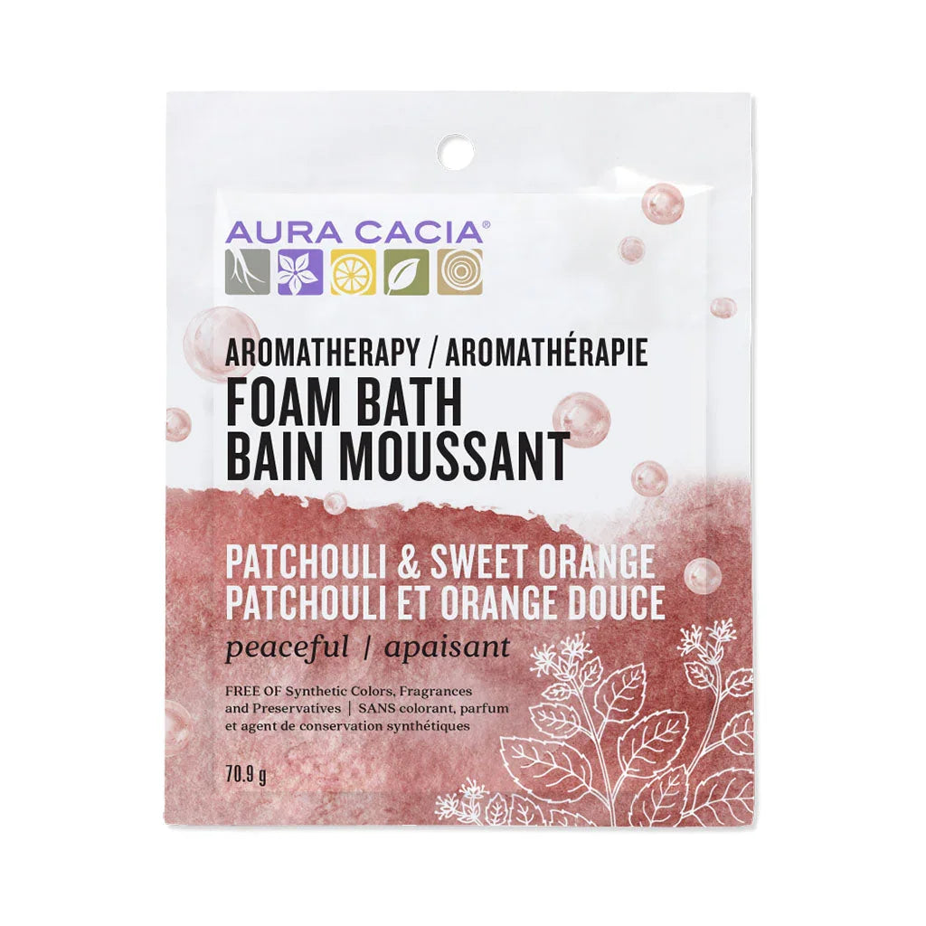 aura cacia bain moussant apaisant patchouli et orange douce 70.9 g
