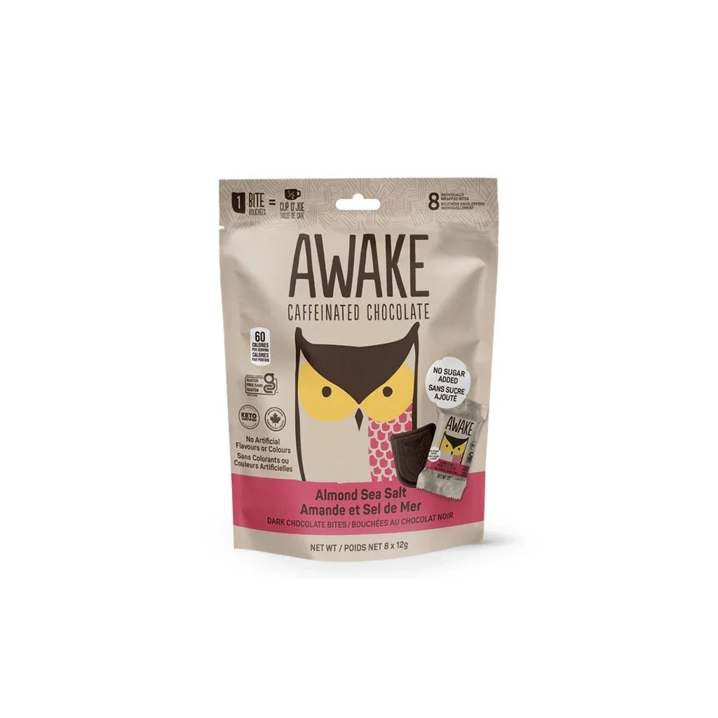 Awake dark chocolate almond and sea salt bites - La Boite à Grains