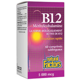B12 Methylcobalamin Natural Factors - La Boite à Grains