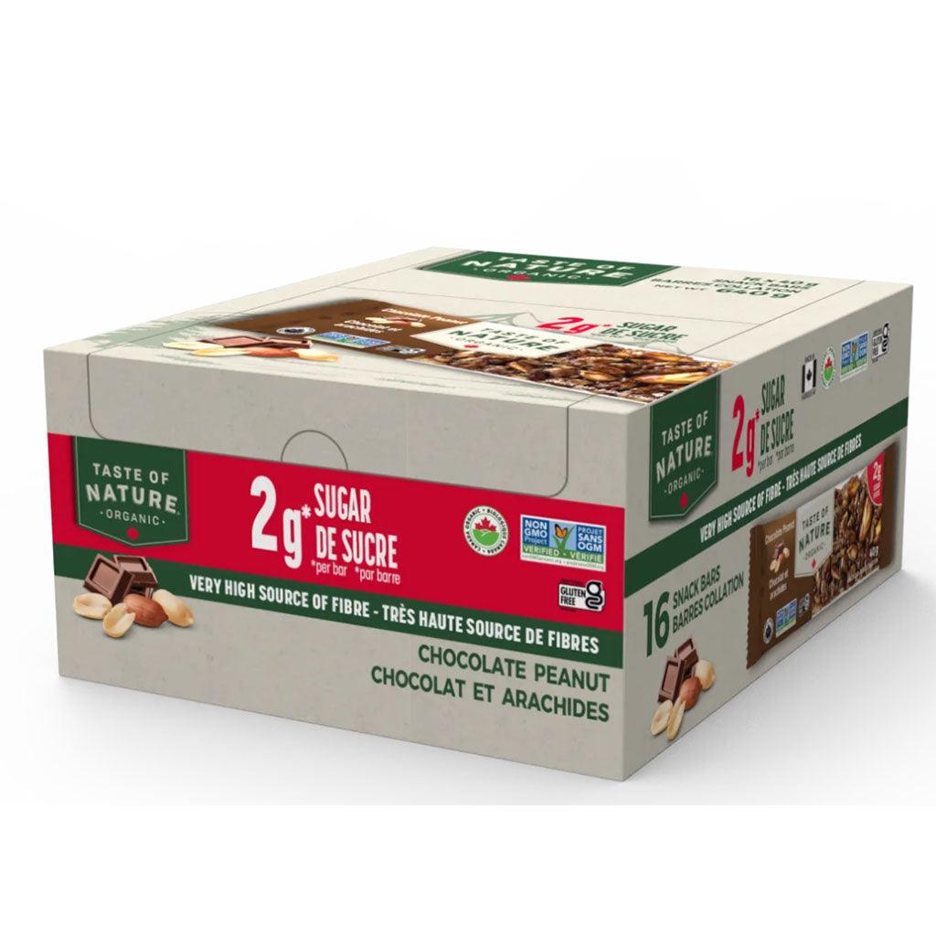 Barre Collation Chocolat et Arachides Bio Taste of Nature - La Boite à Grains