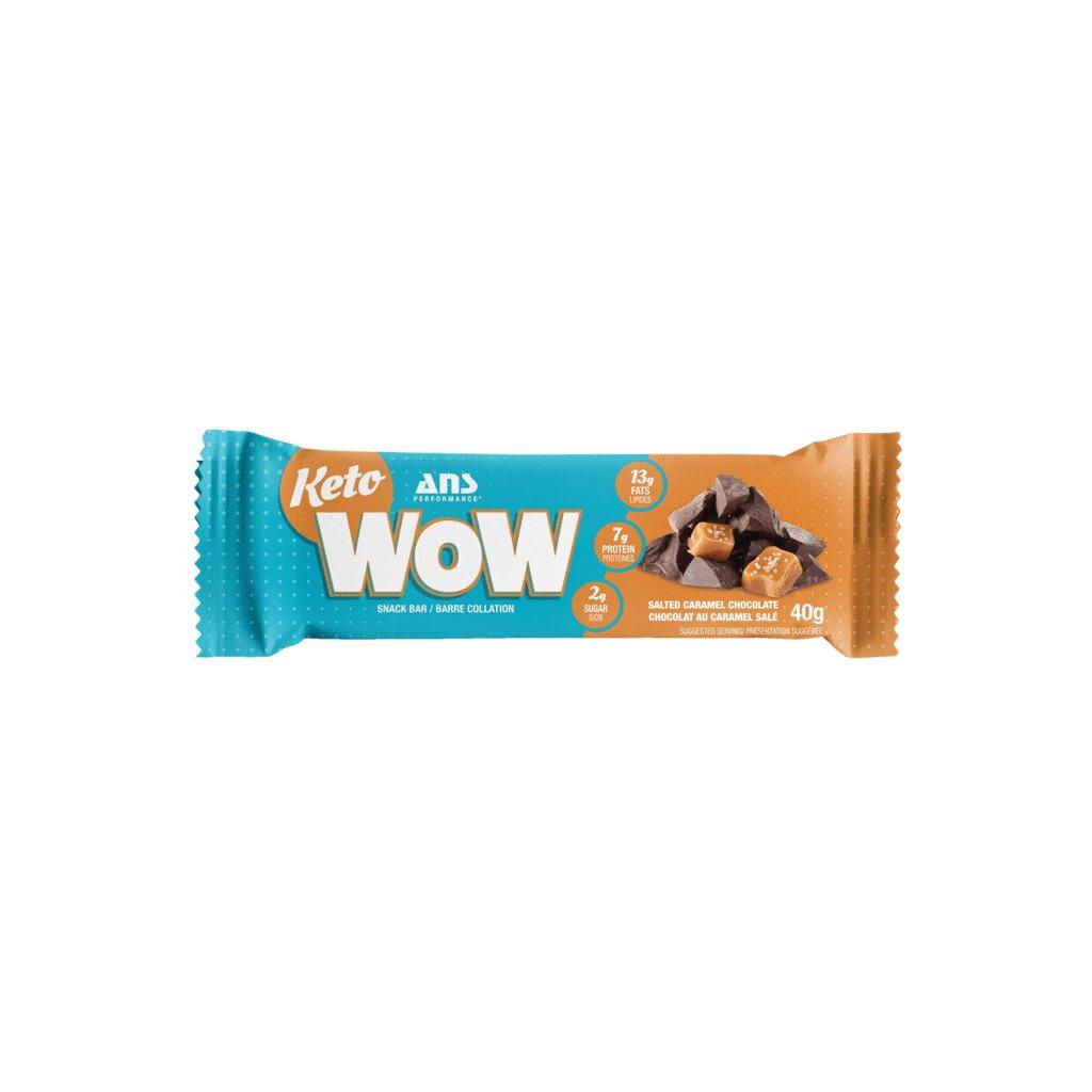Barre Collation Keto Wow Chocolat et Caramel Salé ANS Performance - La Boite à Grains