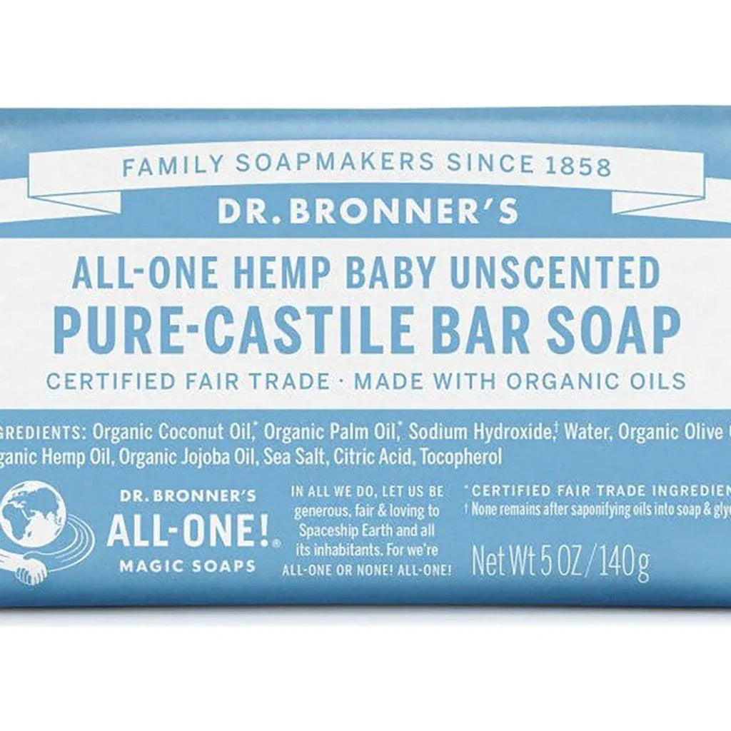 Pure Castile Soap Bar - Unscented Baby Dr. Bronner's - La Boite à Grains