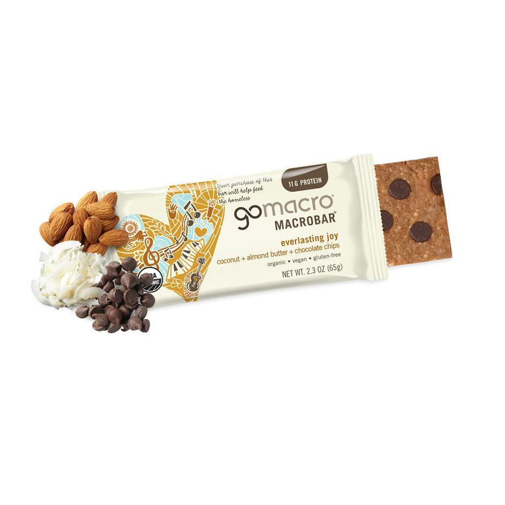 Everlasting Joy Bar Coconut Almond Butter Chocolate Chips GoMacro - La Boite à Grains