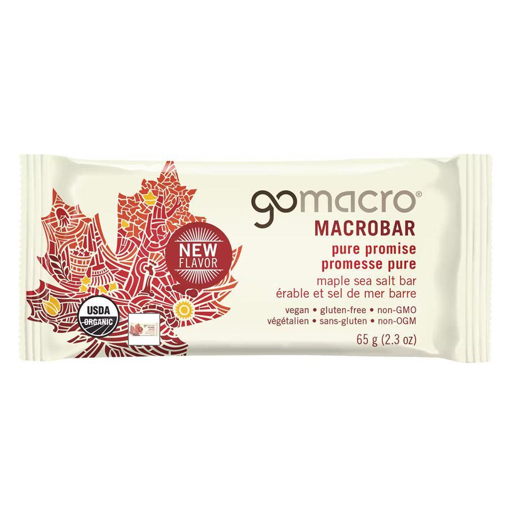 Barre Promesse Pure Érable Sel de Mer GoMacro - La Boite à Grains