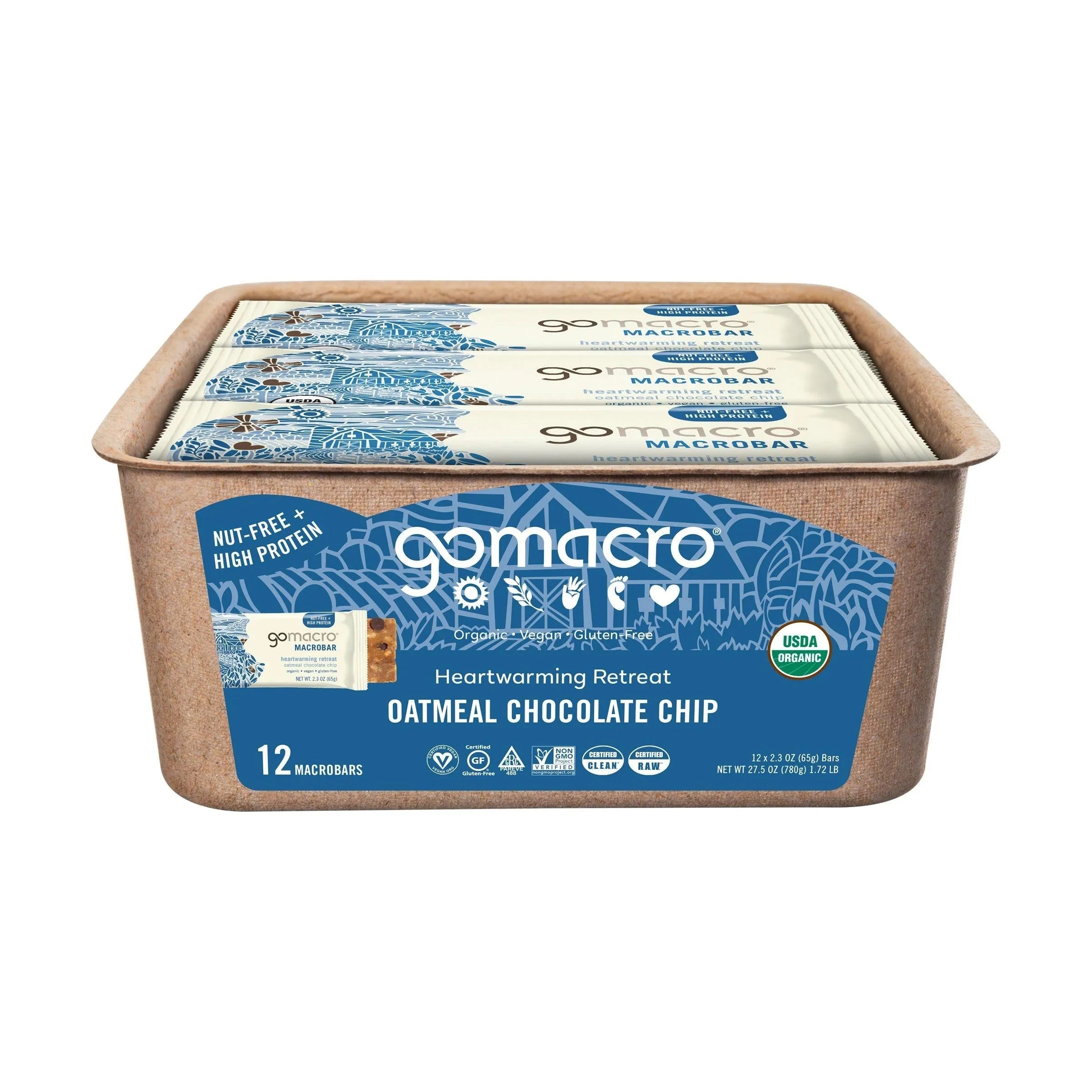 Barre Retraite Chaleureuse Avoine Pépites de Chocolat GoMacro - La Boite à Grains