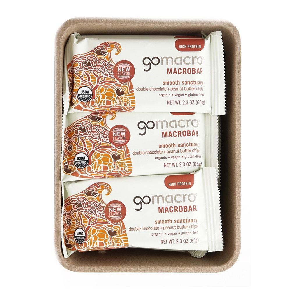 Barre Sanctuaire Paisible Beurre d'Arachide Double Chocolat GoMacro - La Boite à Grains