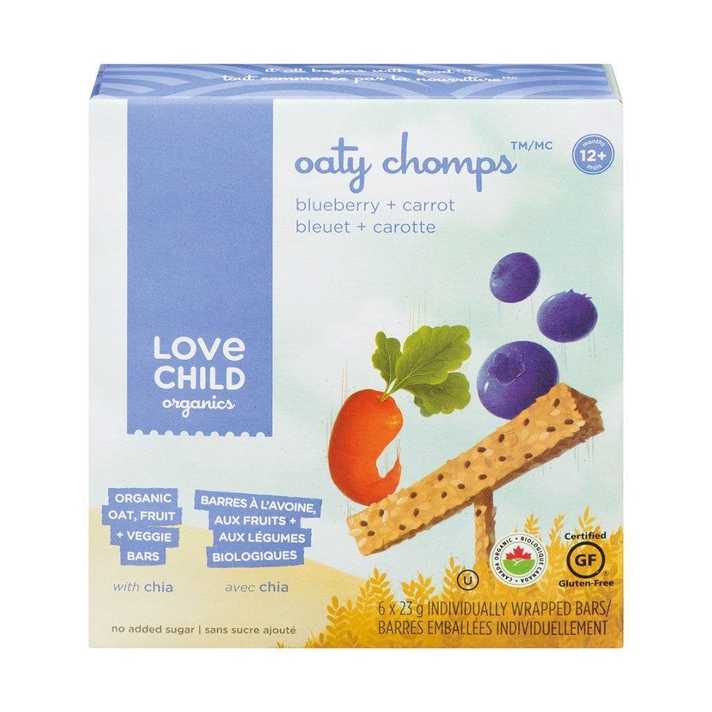 Love Child Organics Oaty Chomps Blueberry and Carrot Oat Bars - La Boite à Grains