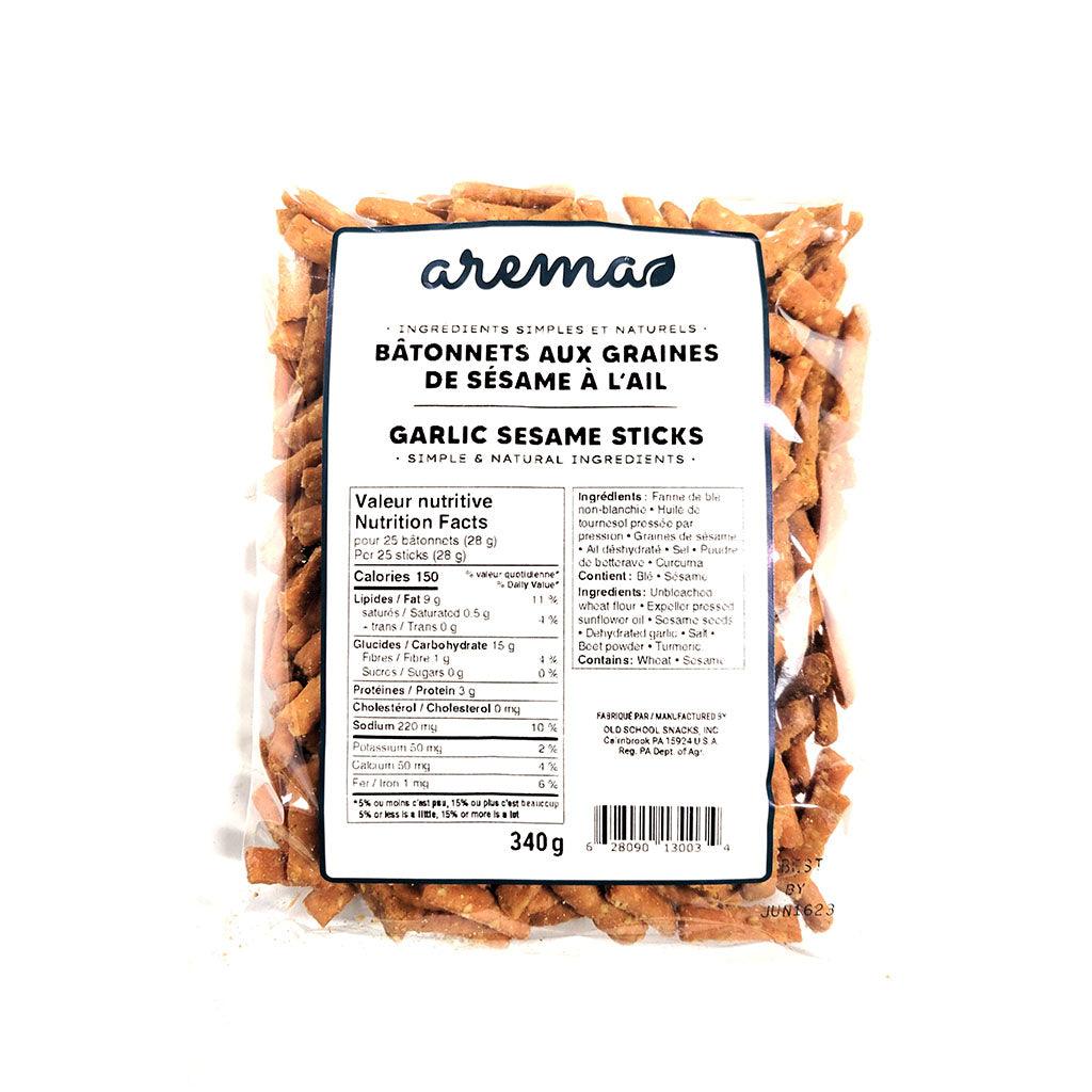 Bâtonnets aux Graines de Sésame à l'Ail Arema - La Boite à Grains