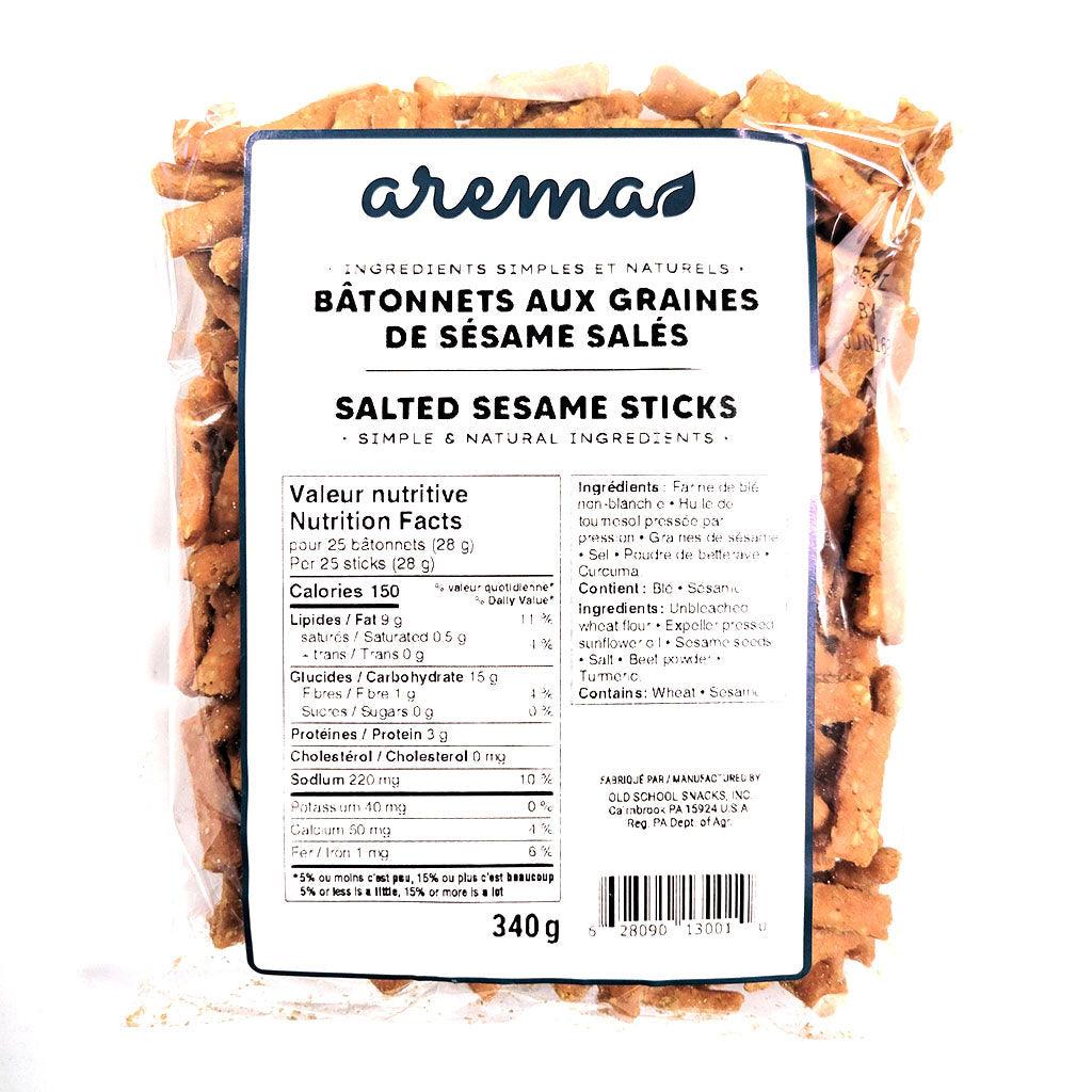 Bâtonnets aux Graines de Sésame Salés Arema - La Boite à Grains