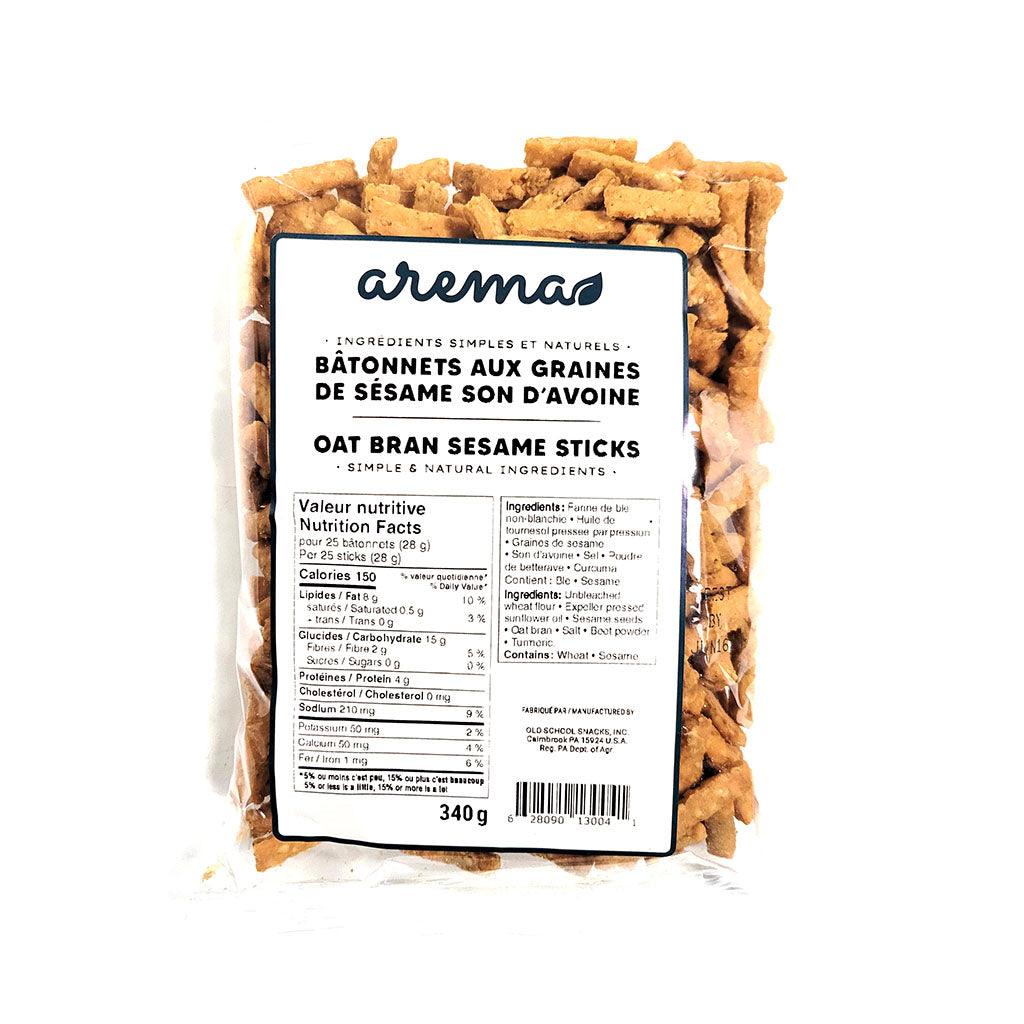 Bâtonnets aux Graines de Sésame Son d'Avoine Arema - La Boite à Grains