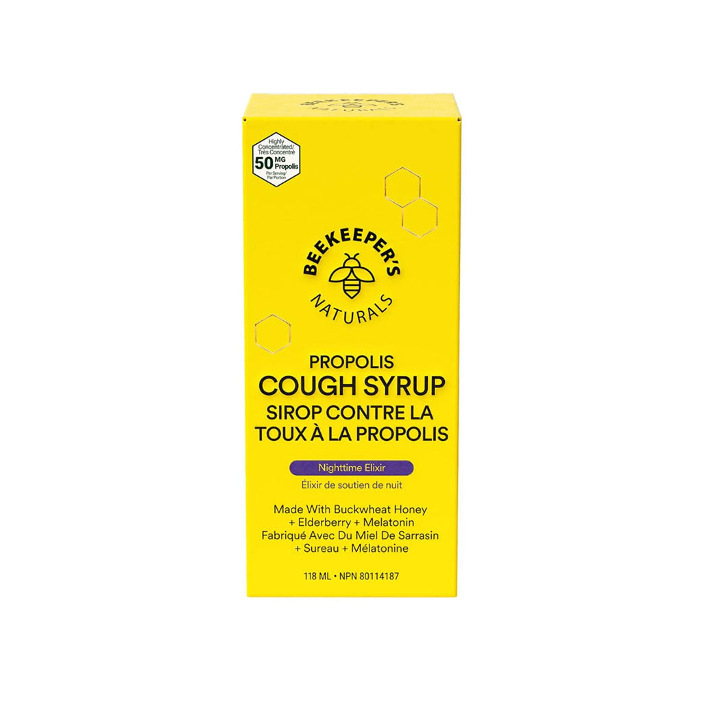 beekeeper's naturals sirop contre la toux à la propolis élixir de nuit - La Boite à Grains