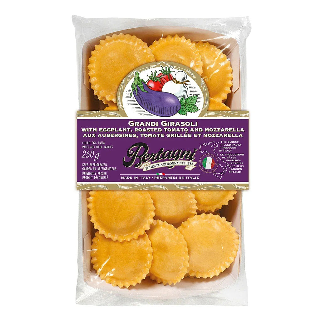 bertagni grandi girasoli with grilled eggplant, tomatoes and basil 250 g