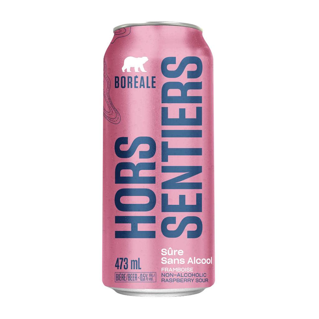 Bière Hors Sentiers Sûre Framboise Sans Alcool Boréale - La Boite à Grains