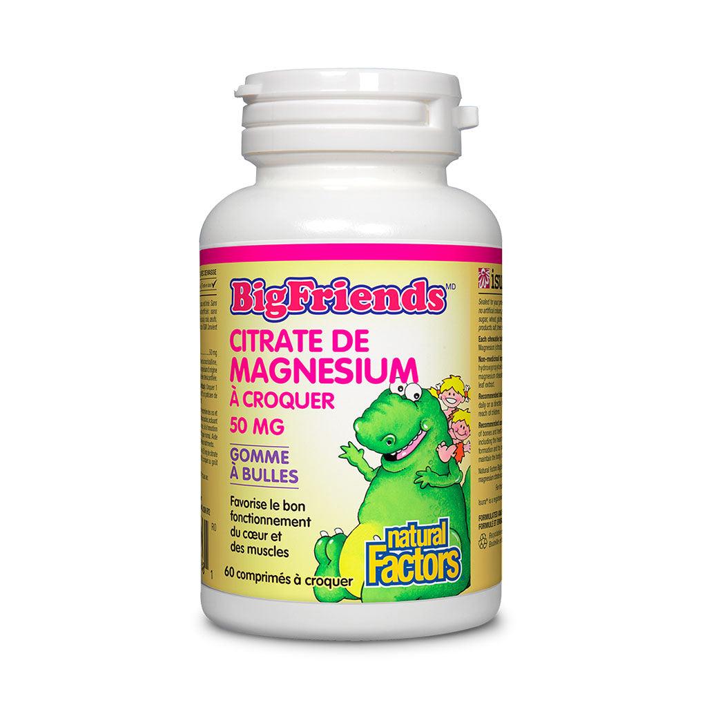 Big Friends Citrate de Magnésium à Croquer Natural Factors - La Boite à Grains
