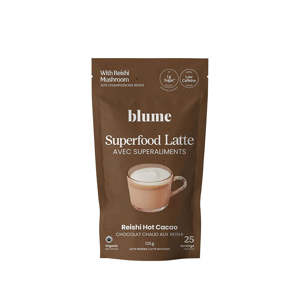 latté avec superaliments chocolat chaud au reishi Blume - La Boite à Grains