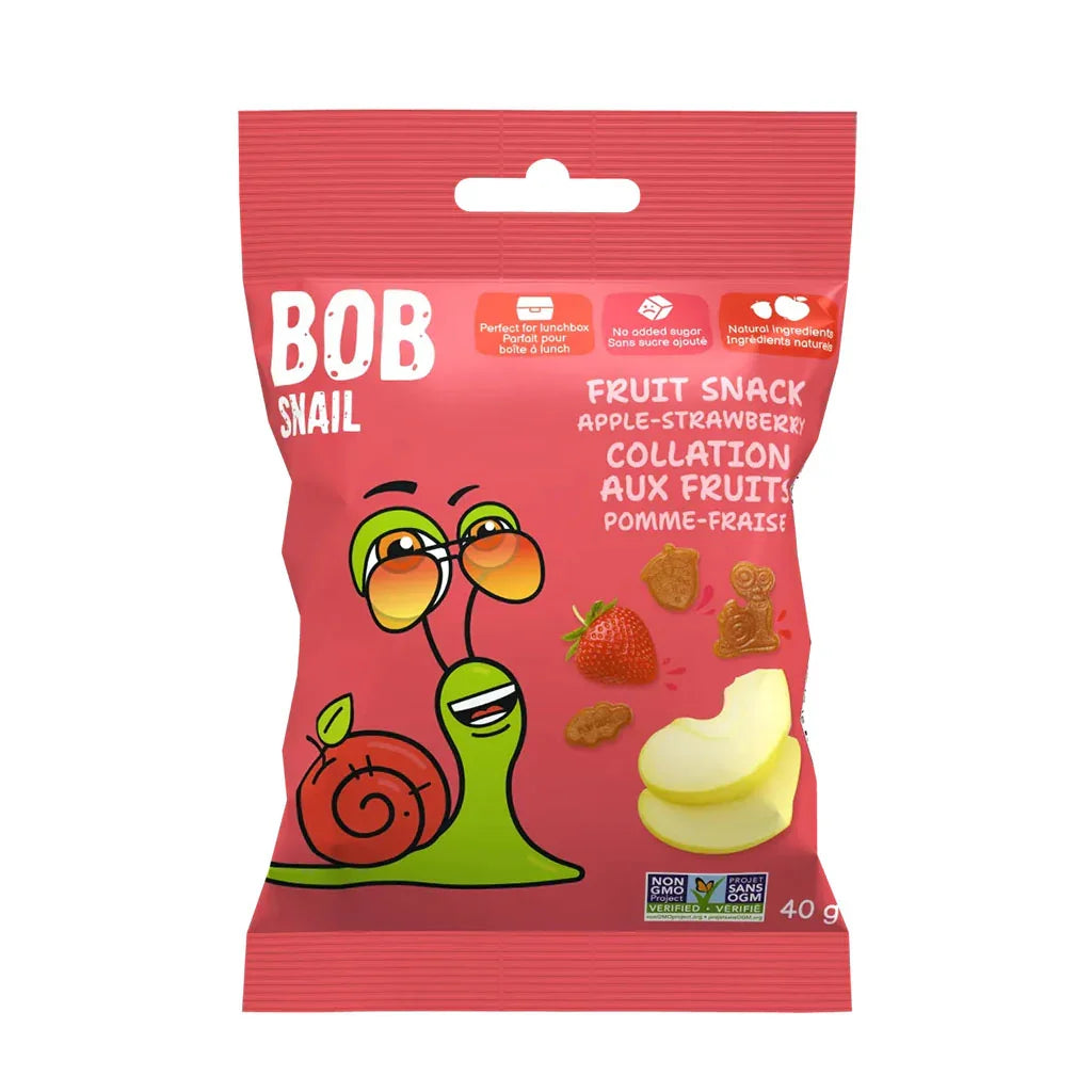 Bob snail collation aux fruits pomme fraise 40 g - la boite a grains
