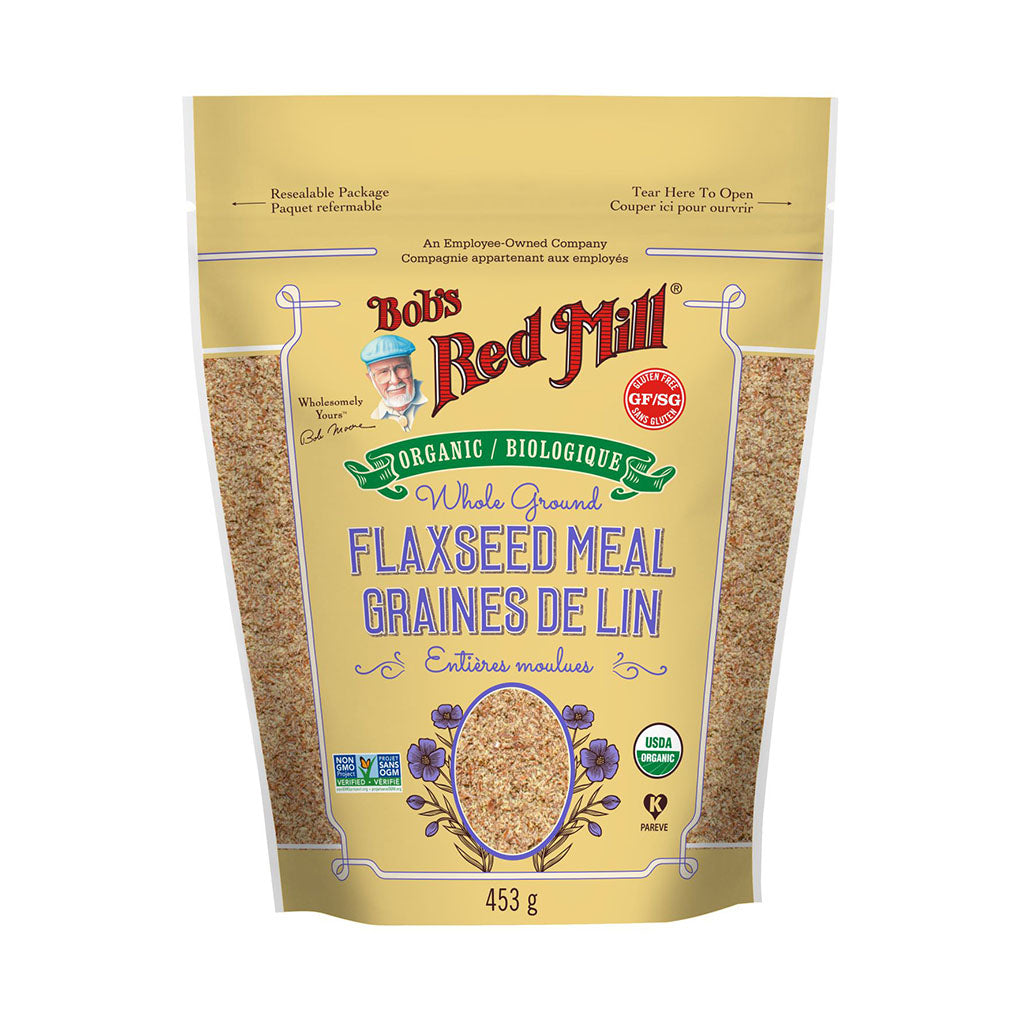 bob's red mill graines de lin entières moulues biologique sans gluten 453 g