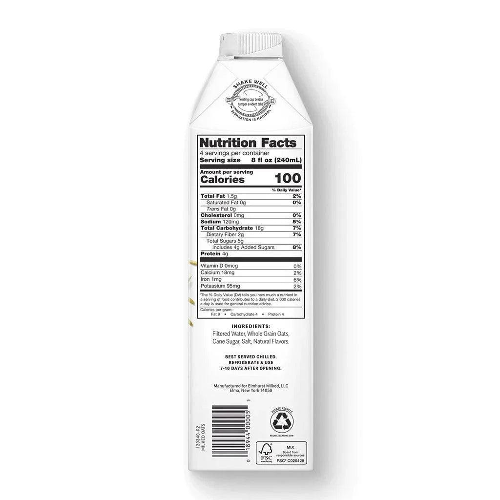 Boisson d'Avoine Non Sucrée Elmhurst 1925 - La Boite à Grains