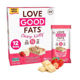 Box of 12 Chewy Nutty Strawberry Bars in White Chocolate Flavor Love Good Fats