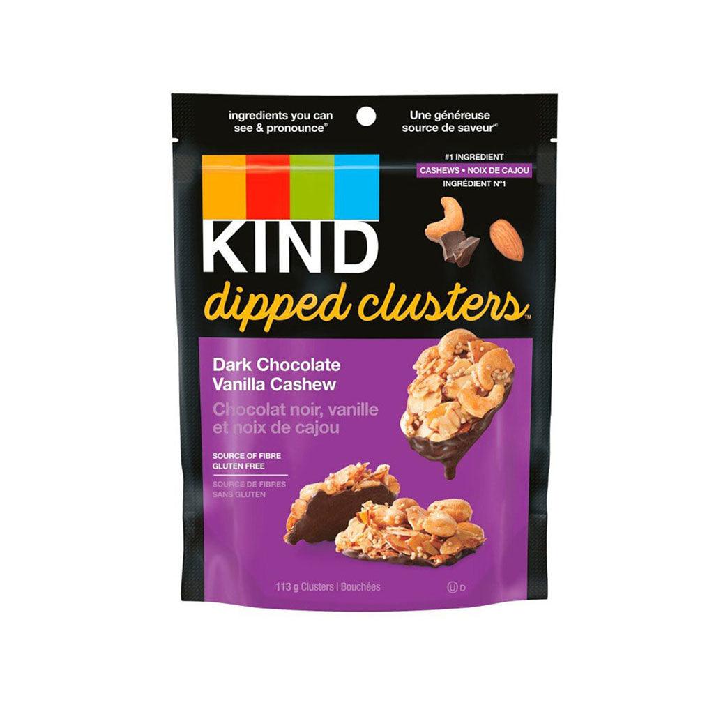 Bouchées Dipped Clusters Chocolat Noir Vanille et Noix de Cajou Kind - La Boite à Grains