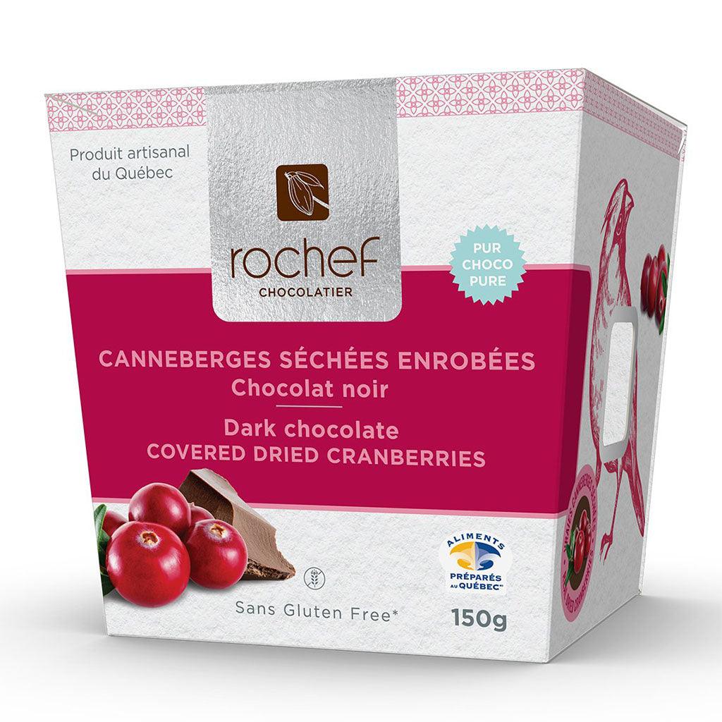 Canneberges Séchées Enrobées Chocolat Noir Rochef Chocolatier - La Boite à Grains