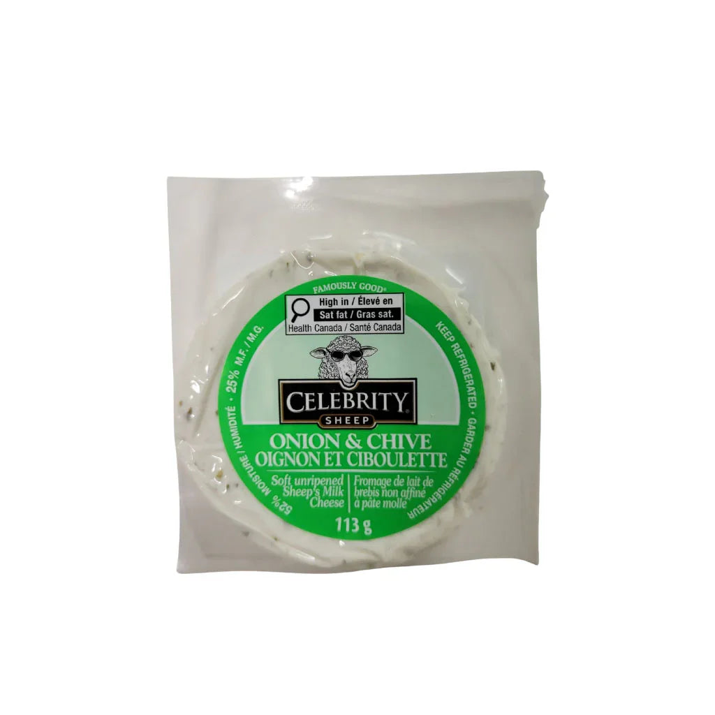 fromage au lait de brebis oignon ciboulette - La Boite à Grains