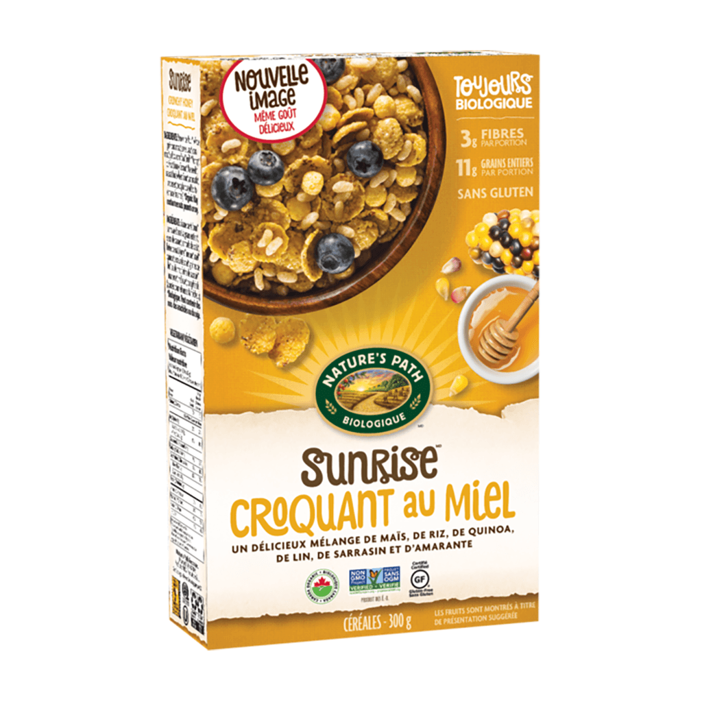 Céréales Sunrise Croquant au Miel Nature's Path - La Boite à Grains