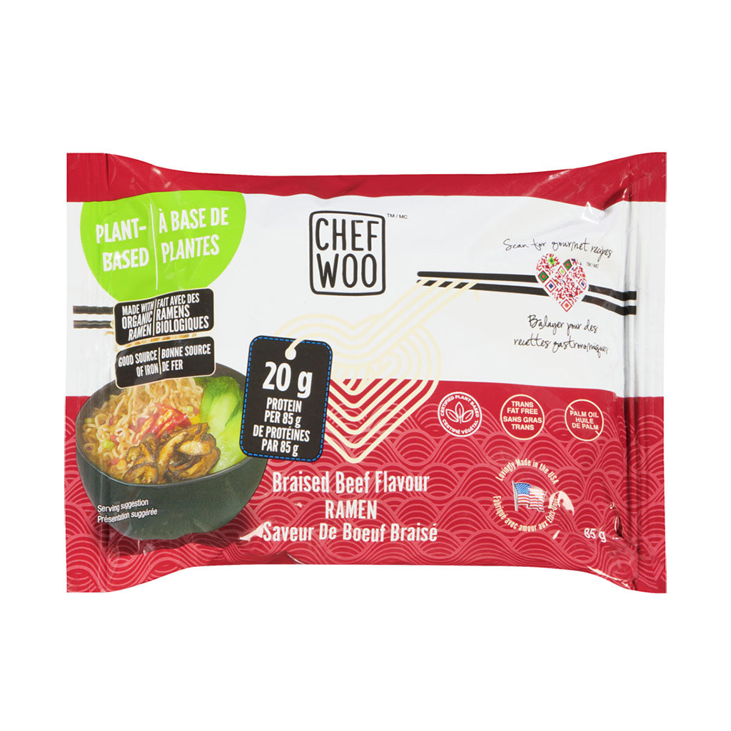 chef woo ramen saveur de bœuf braisé 85 g