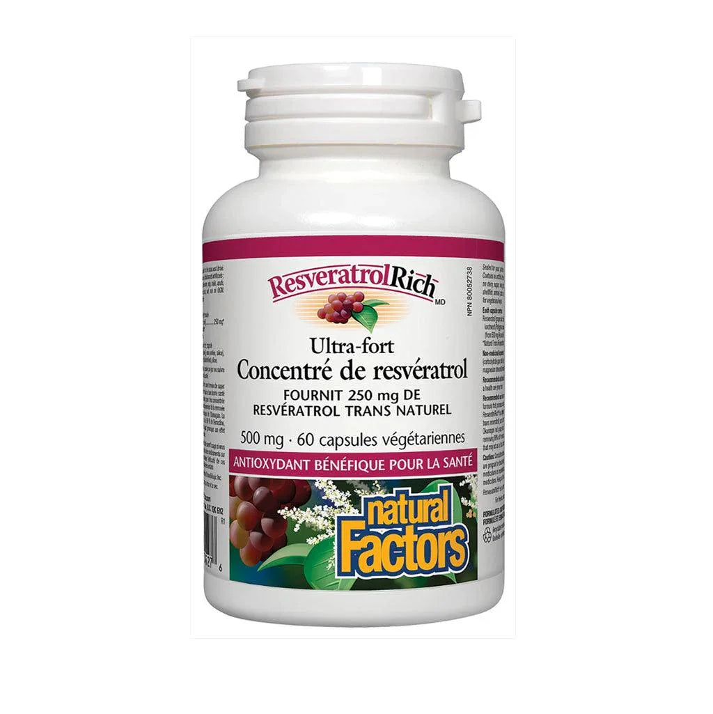 Natural Factors Ultra Strength Resveratrol Concentrate - La Boite à Grains
