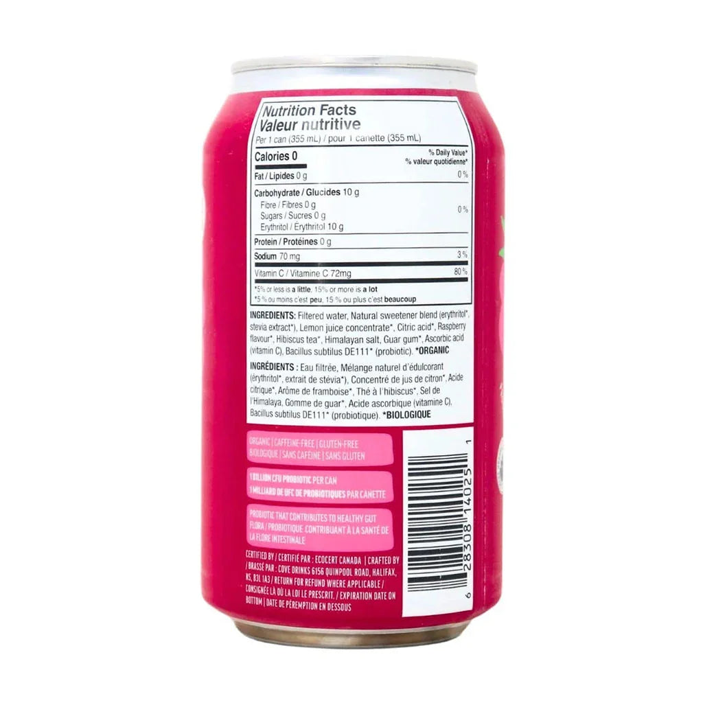 Cove Sugar Free Raspberry Soda - La Boite à Grains