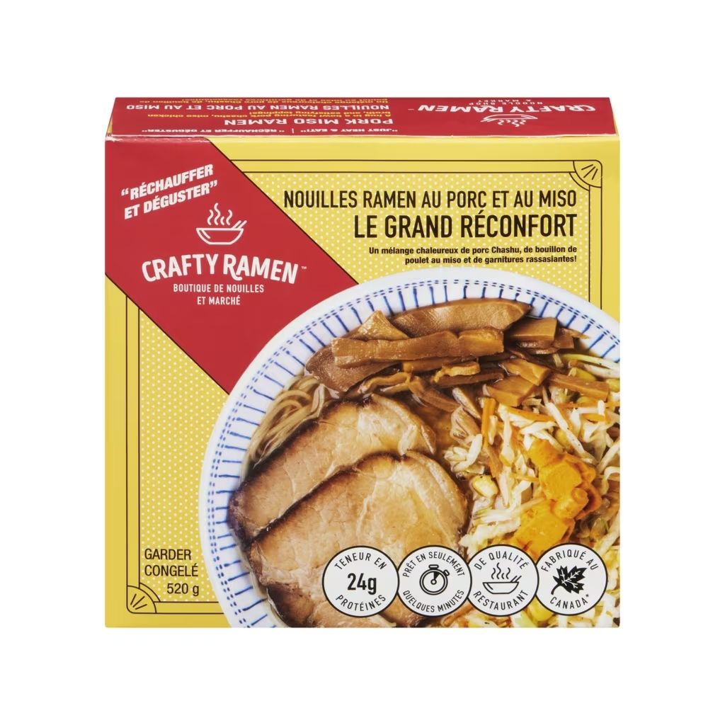 nouilles ramen au porc et au miso Crafty Ramen - La Boite à Grains