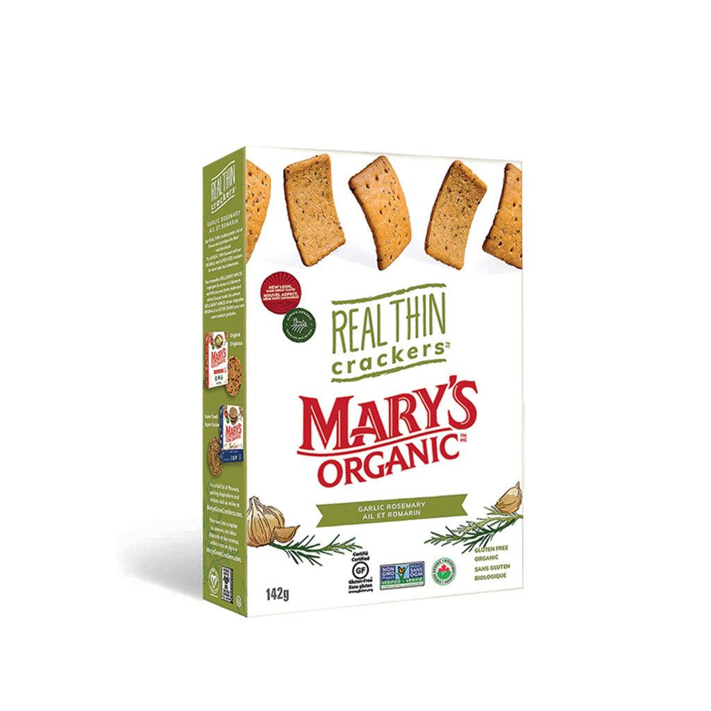 Craquelins Ail et Romarin Sans Gluten Biologique Mary's Organic Crackers - La Boite à Grains