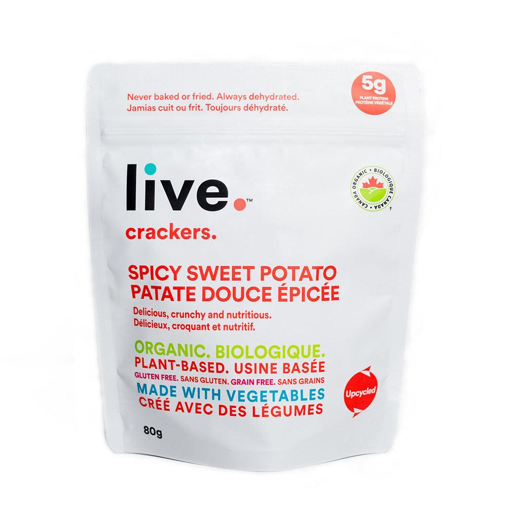Craquelins Patate Douce Épicée Live Organic - La Boite à Grains