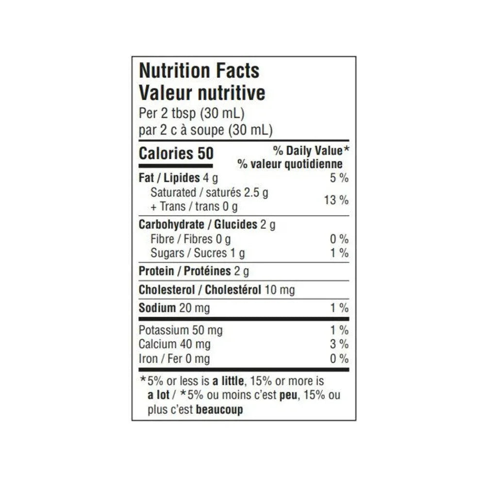 Crème Sure Biologique 14% Organic Meadow - La Boite à Grains