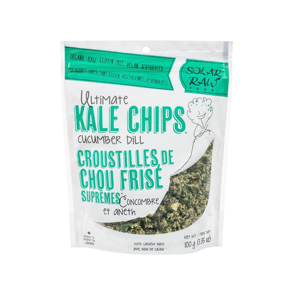 Croustilles de Chou Frisé Suprêmes Concombre et Aneth Solar Raw Food - La Boite à Grains
