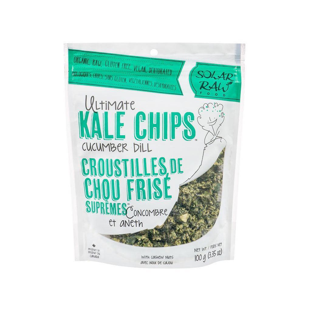 Solar Raw Food Cucumber and Dill Supreme Kale Chips - La Boite à Grains