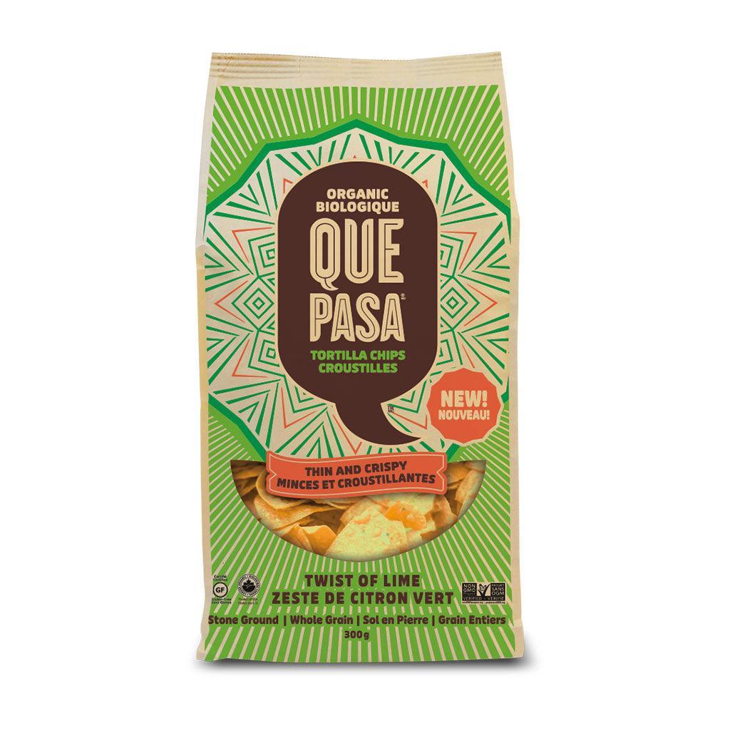 Que Pasa Organic Lime Zest Thin Tortilla Chips - La Boite à Grains
