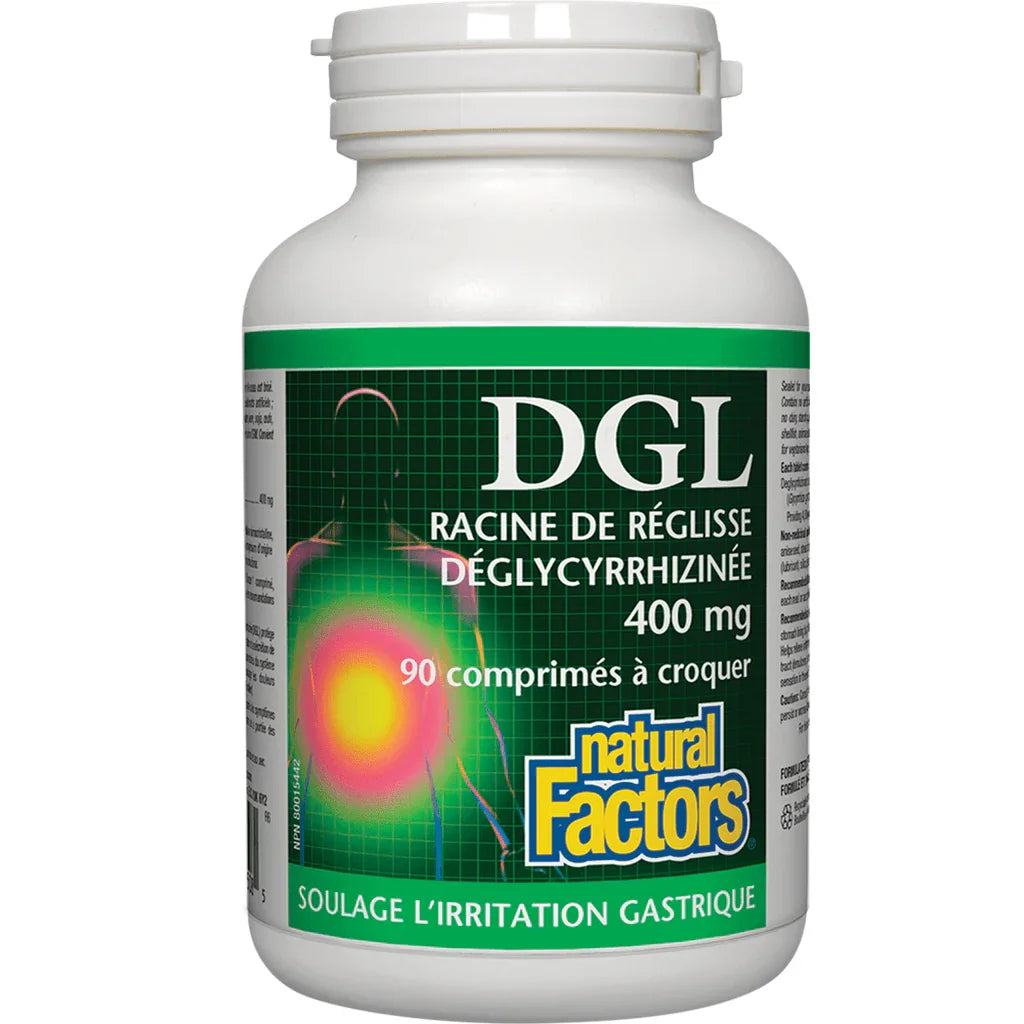DGL - Racine de Réglisse Déglycyrrhizinée Natural Factors - La Boite à Grains