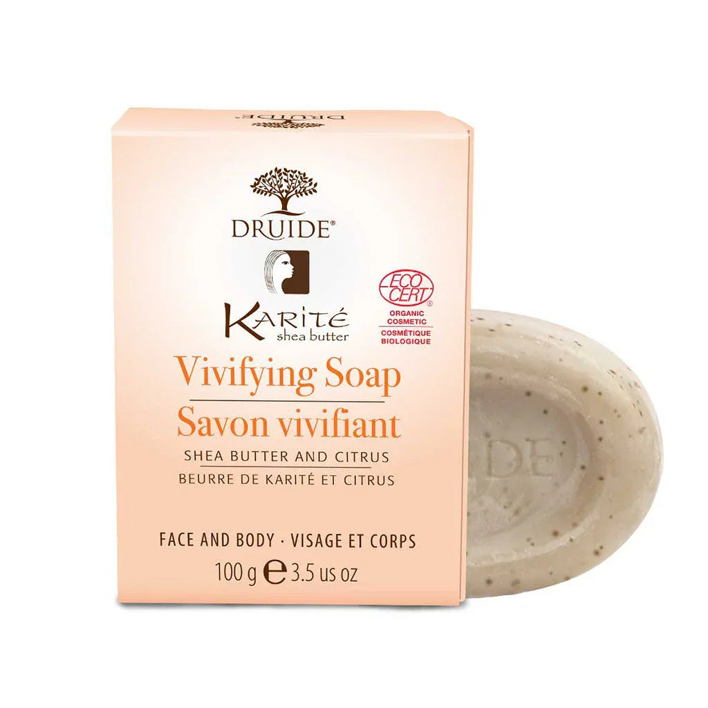 druide savon vivifiant beurre de karité et agrumes 100 g - La Boite à Grains