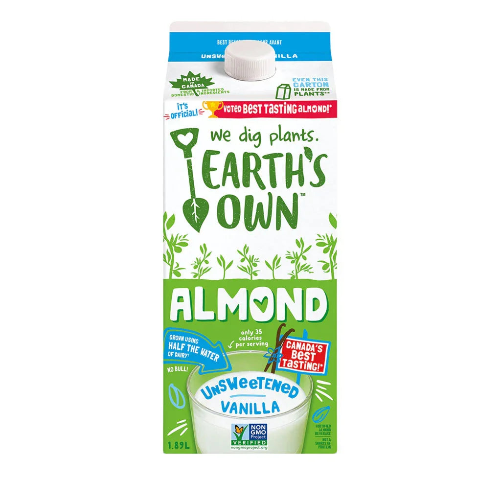 earth's own amande vanille non sucrée 1.89 litre