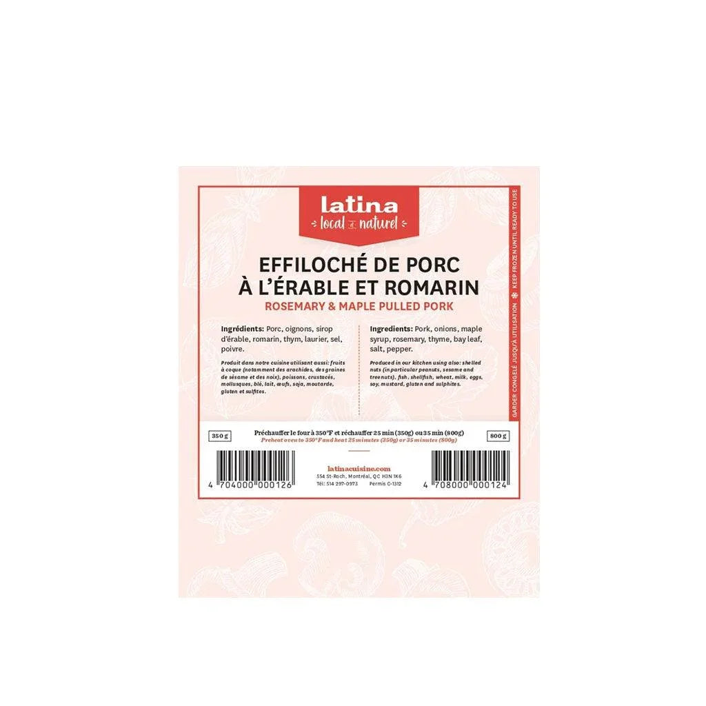 Pulled Pork with Maple and Rosemary Latina - La Boite à Grains