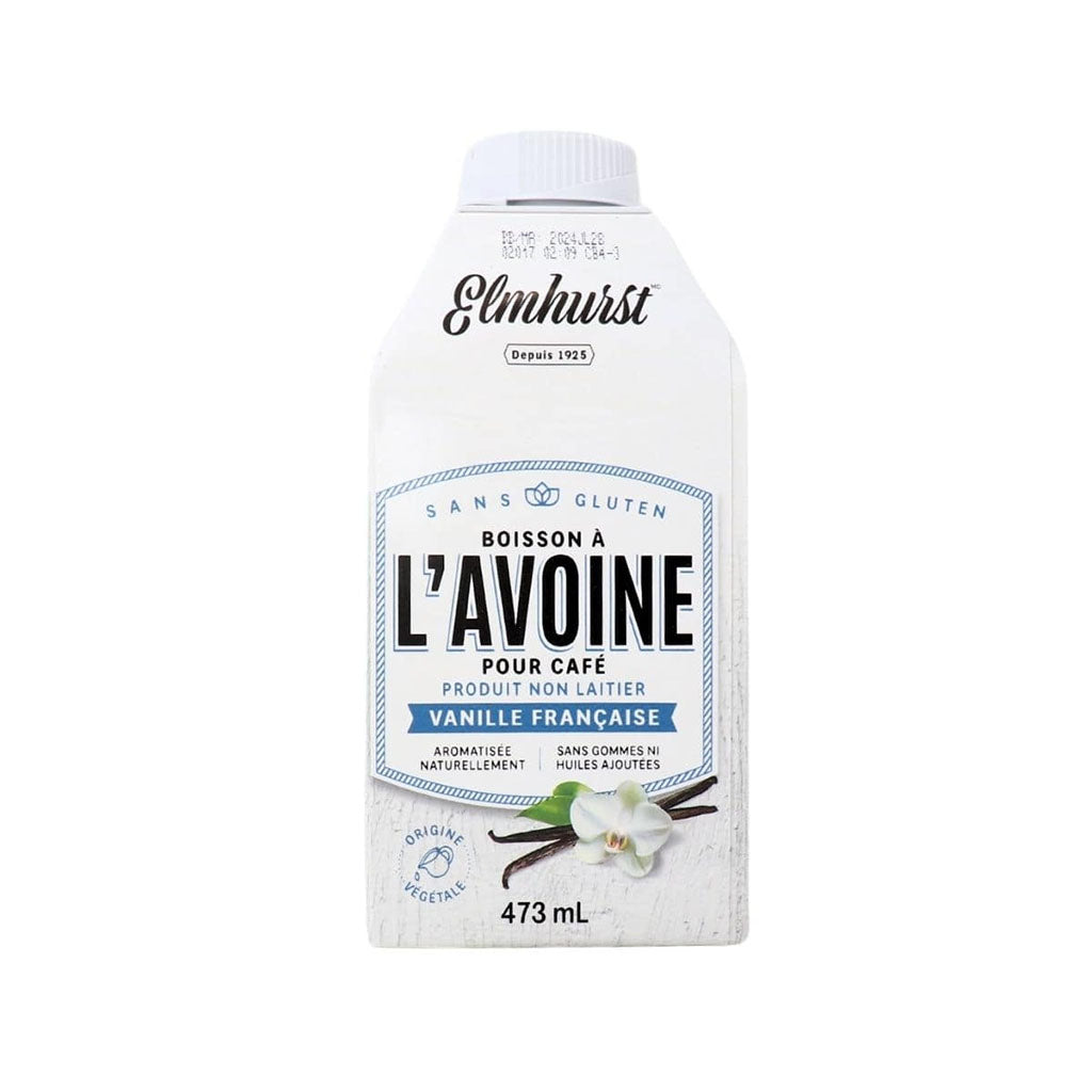 elmhurst boisson à l'avoine pour café vanille française 473 ml - La Boite à Grains
